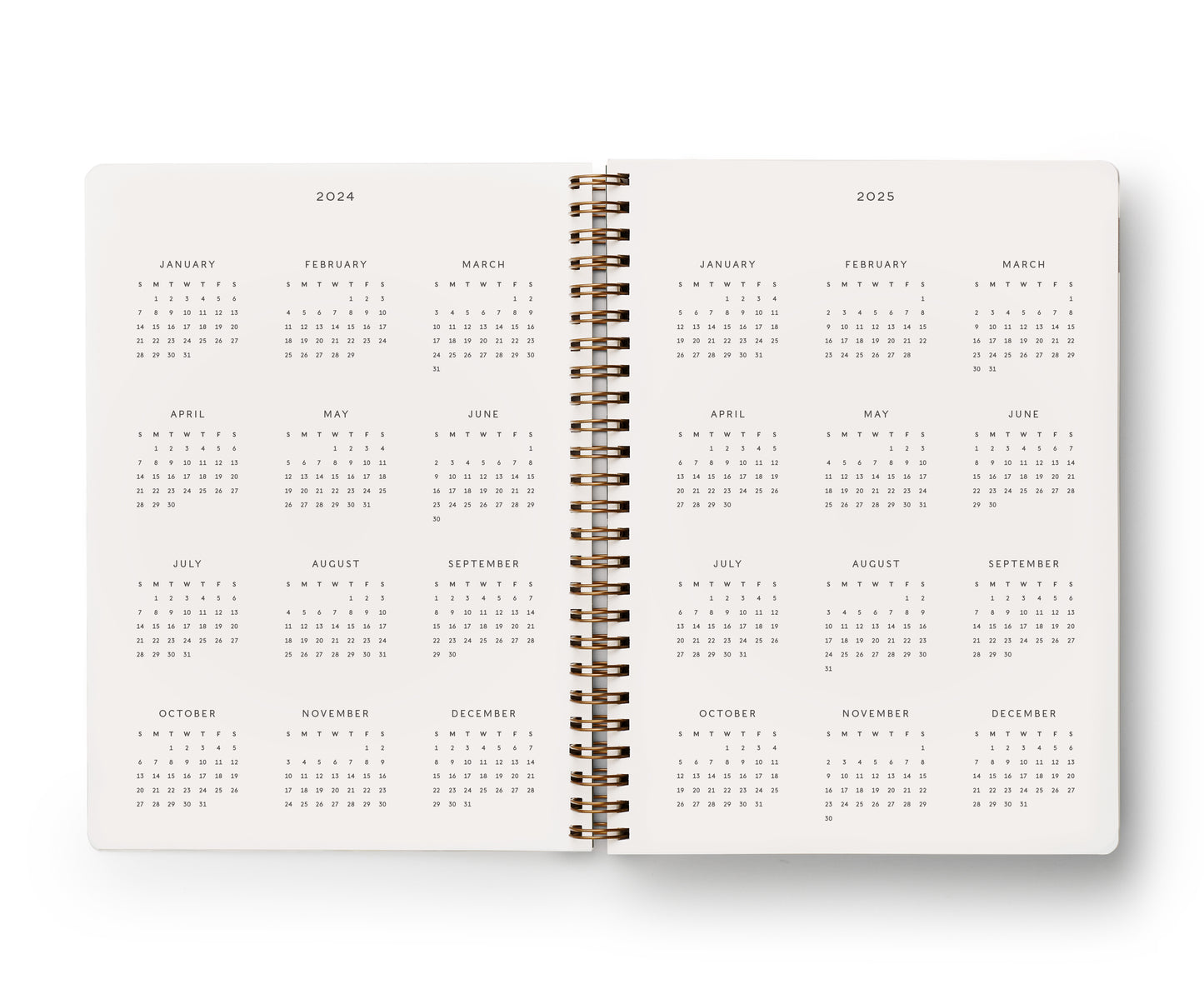 12 månaders 2024 kalender Softcover Spiral, Blossom, Rifle Paper