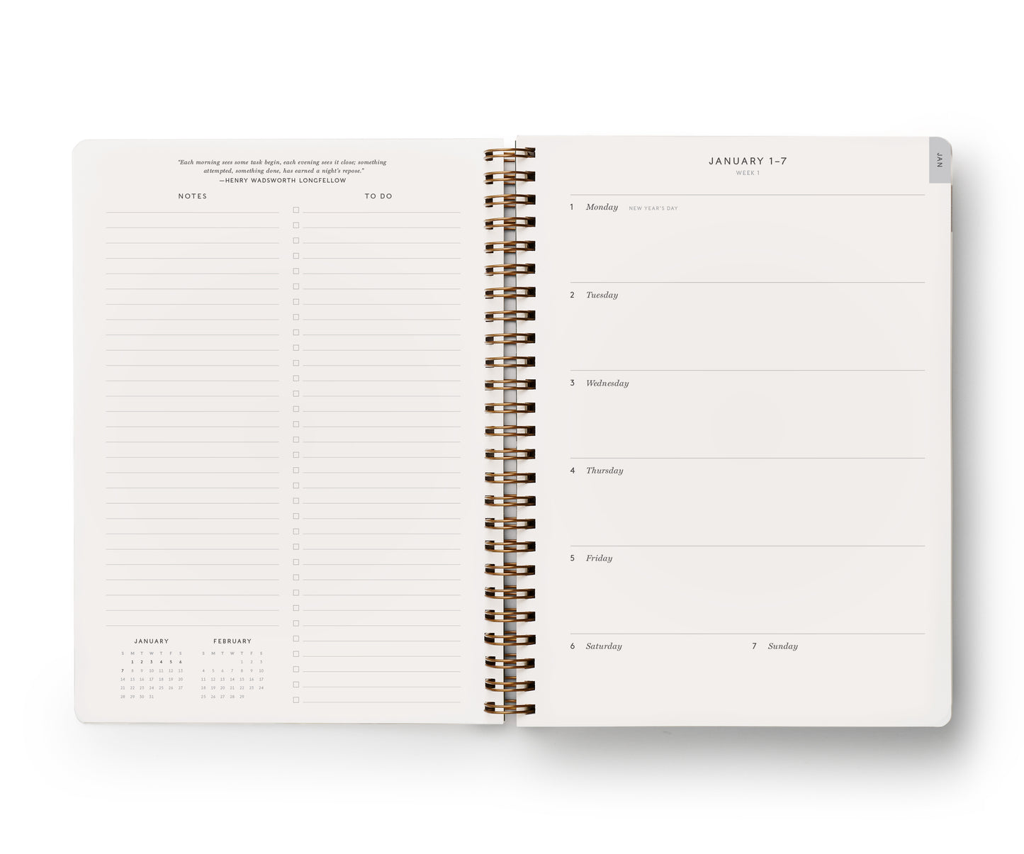 12 månaders 2024 kalender Softcover Spiral, Blossom, Rifle Paper
