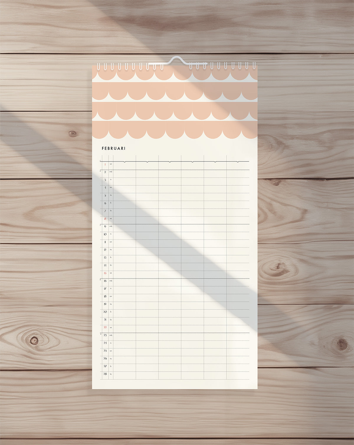 IsaForm Familjek väggkalender 2026