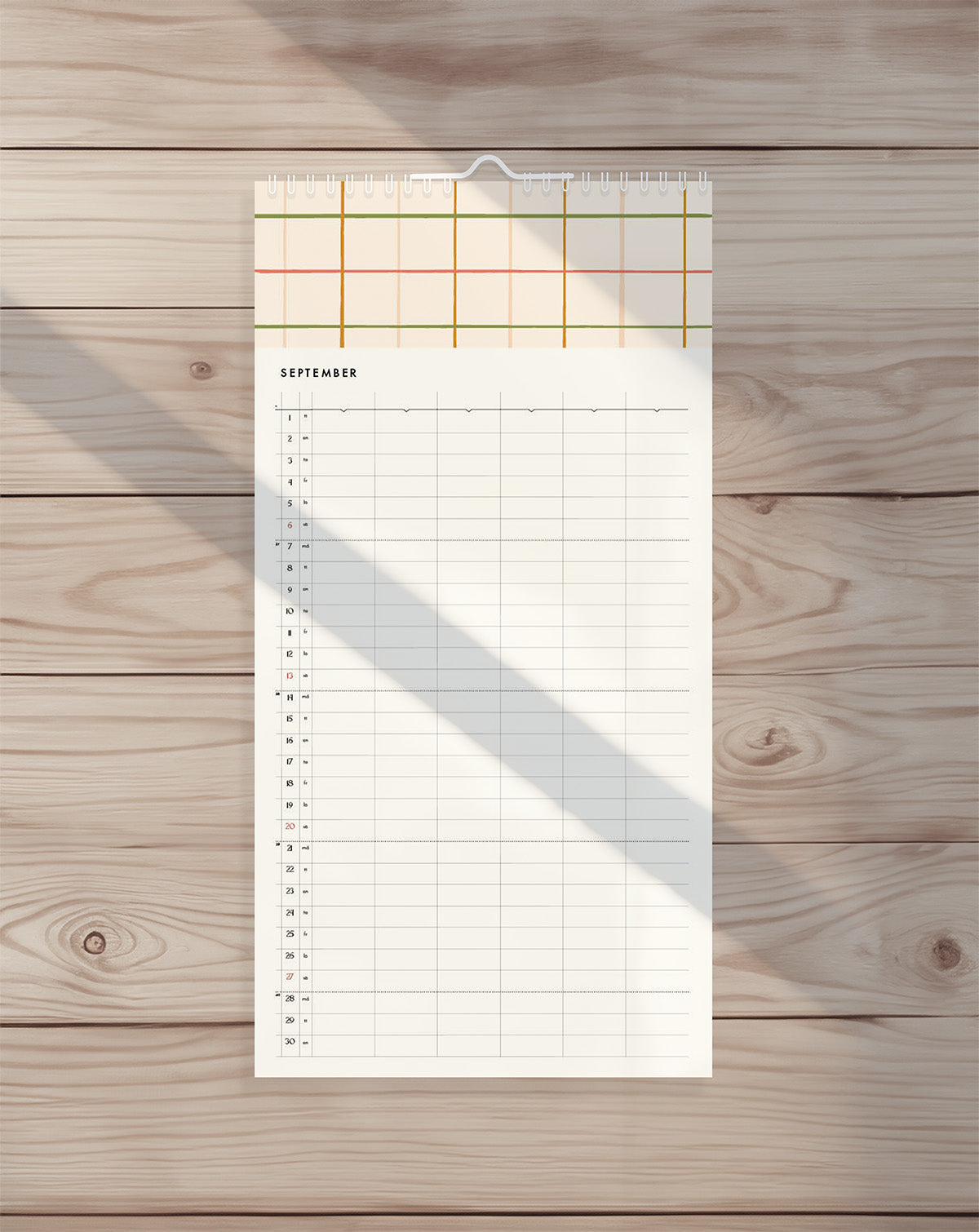 IsaForm Familjek väggkalender 2026