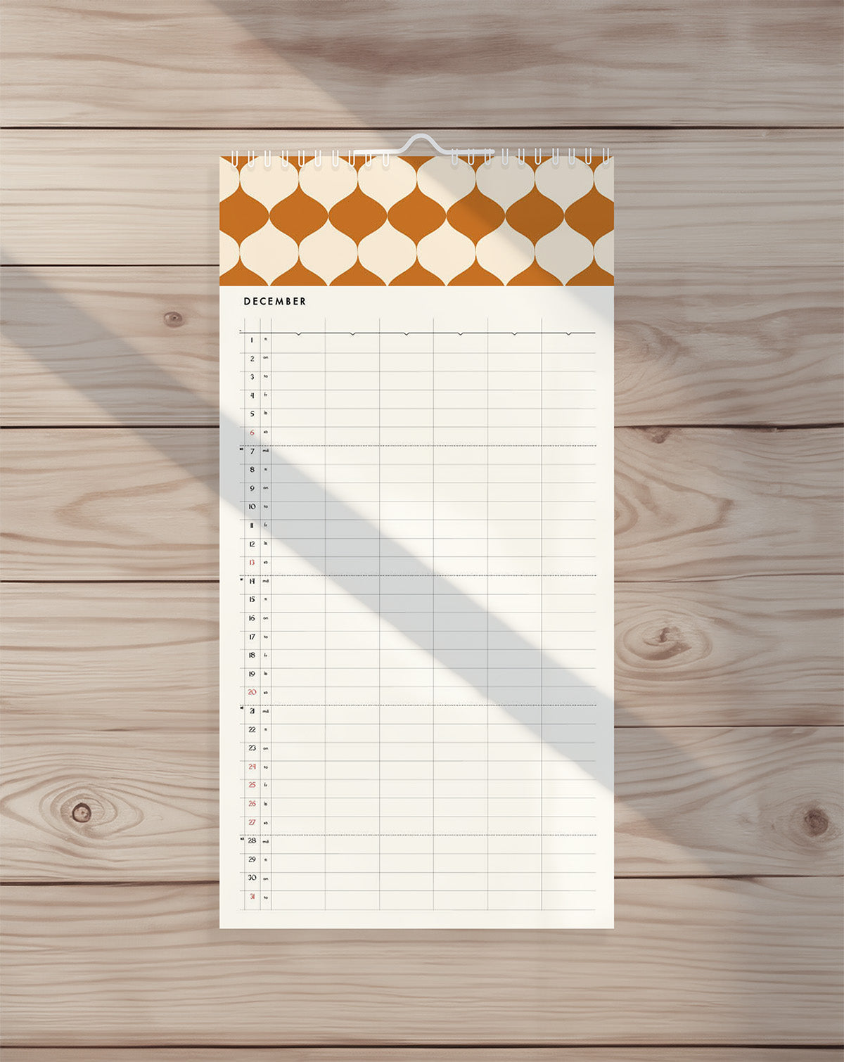 IsaForm Familjek väggkalender 2026