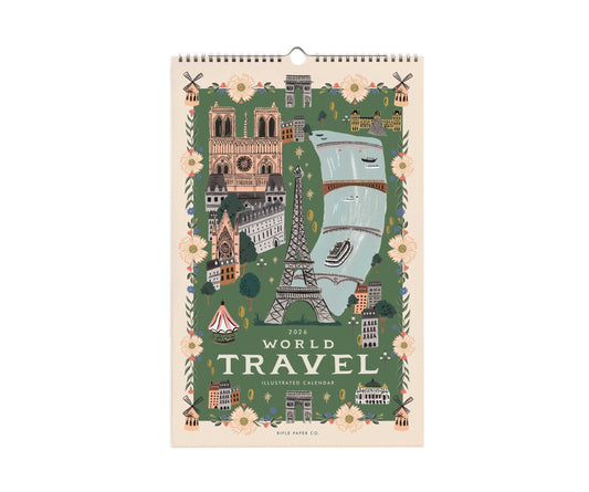 Väggkalender World Travel 2026, Rifle Paper