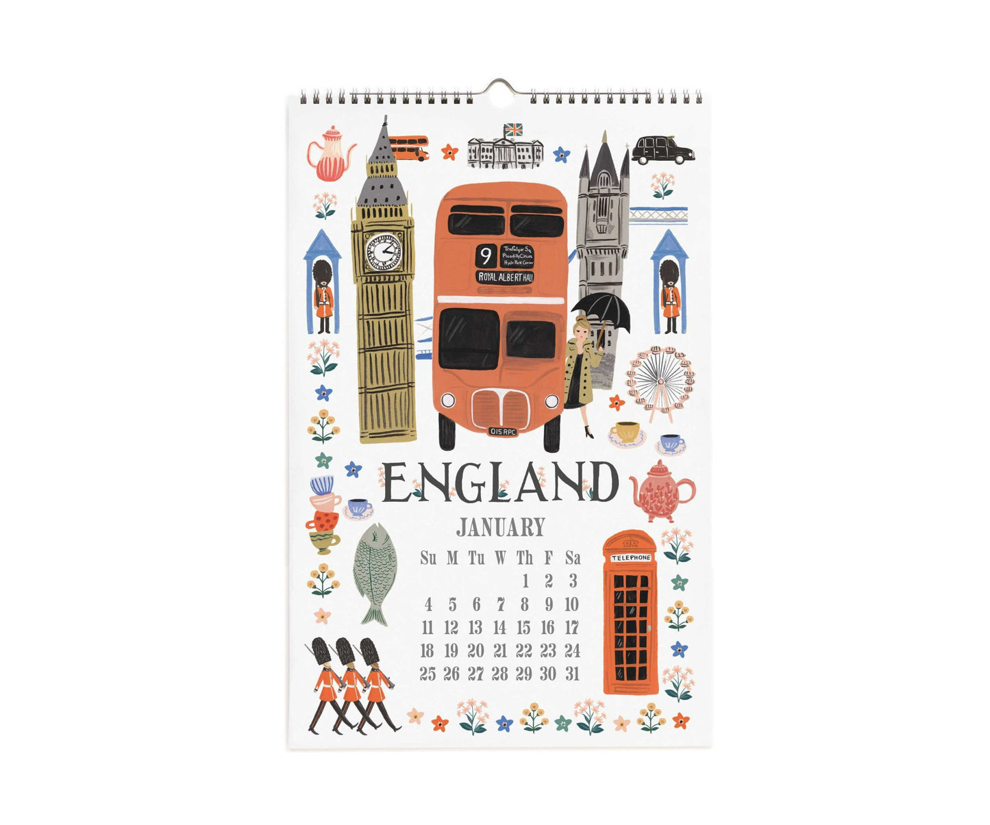 Väggkalender World Travel 2026, Rifle Paper