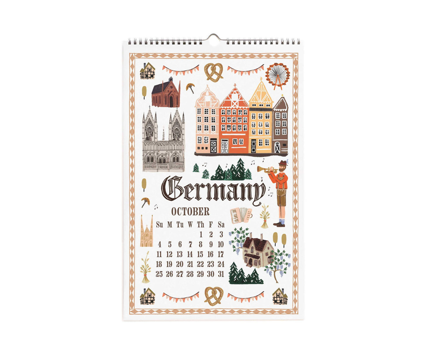 Väggkalender World Travel 2026, Rifle Paper
