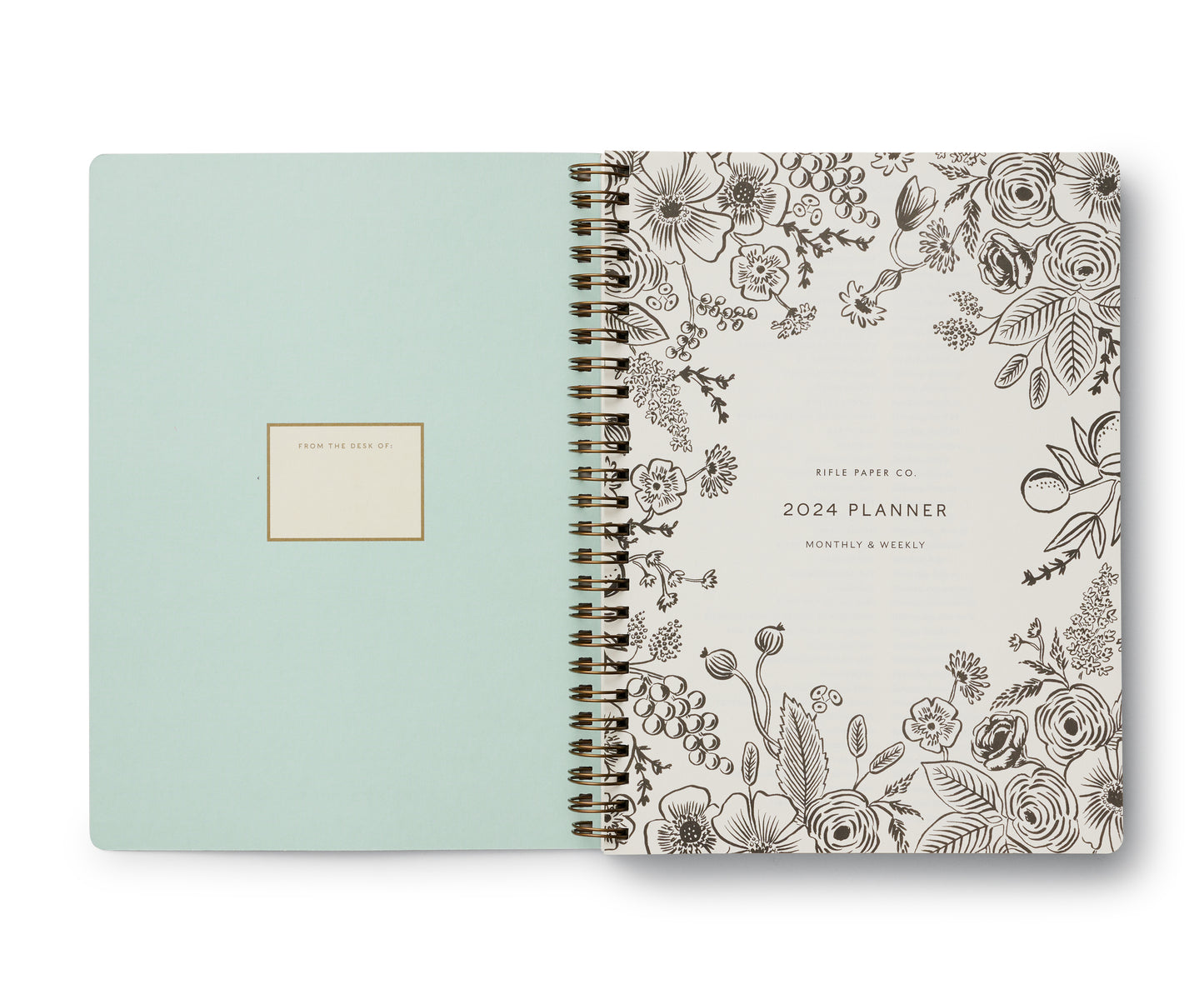 12 månaders kalender 2024 Softcover Spiral, Flores, Rifle Paper