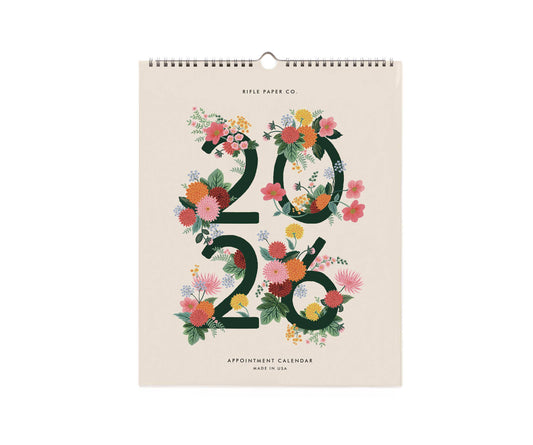 Väggkalender Appointment Dahlia 2026, Rifle Paper