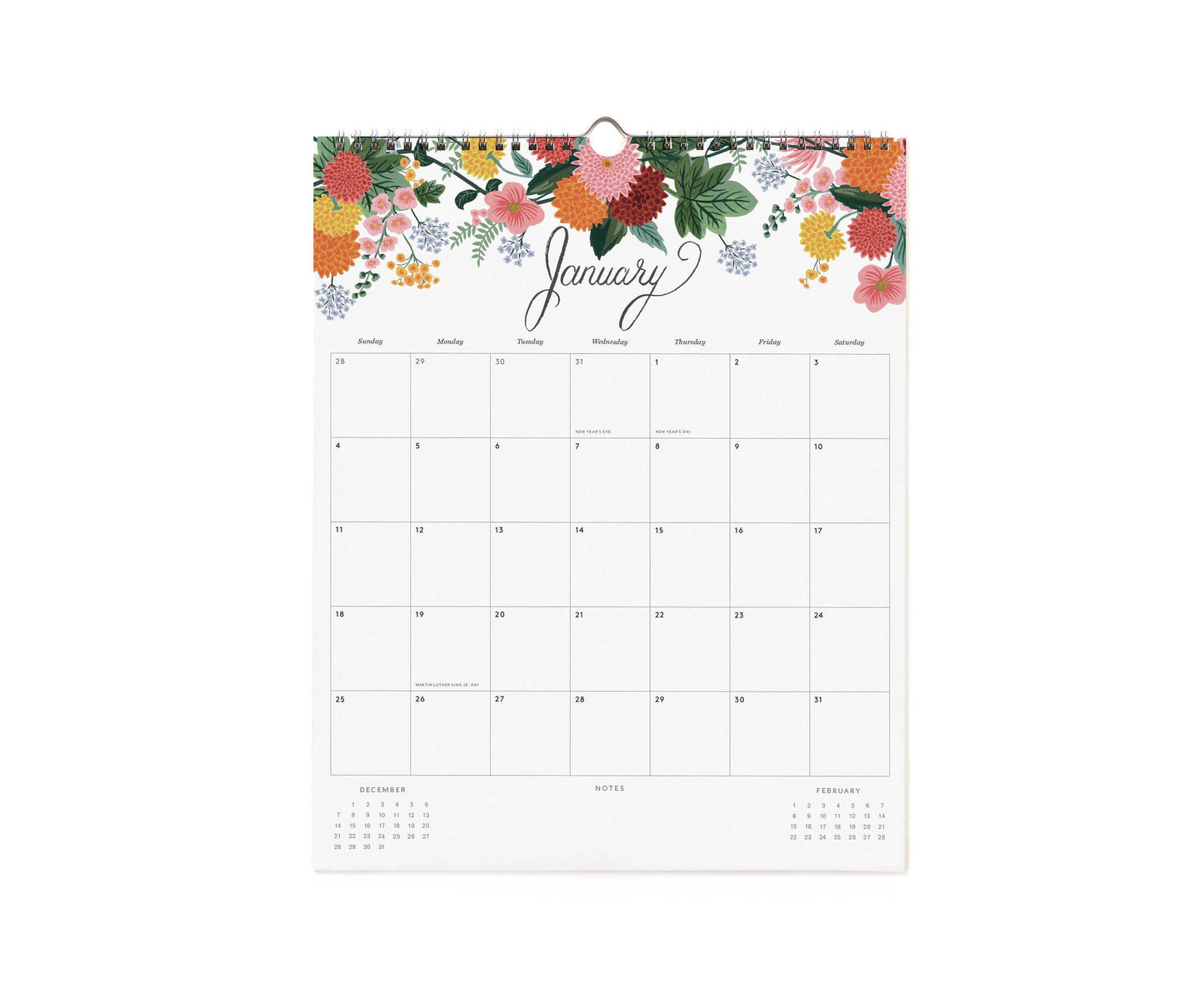 Väggkalender Appointment Dahlia 2026, Rifle Paper