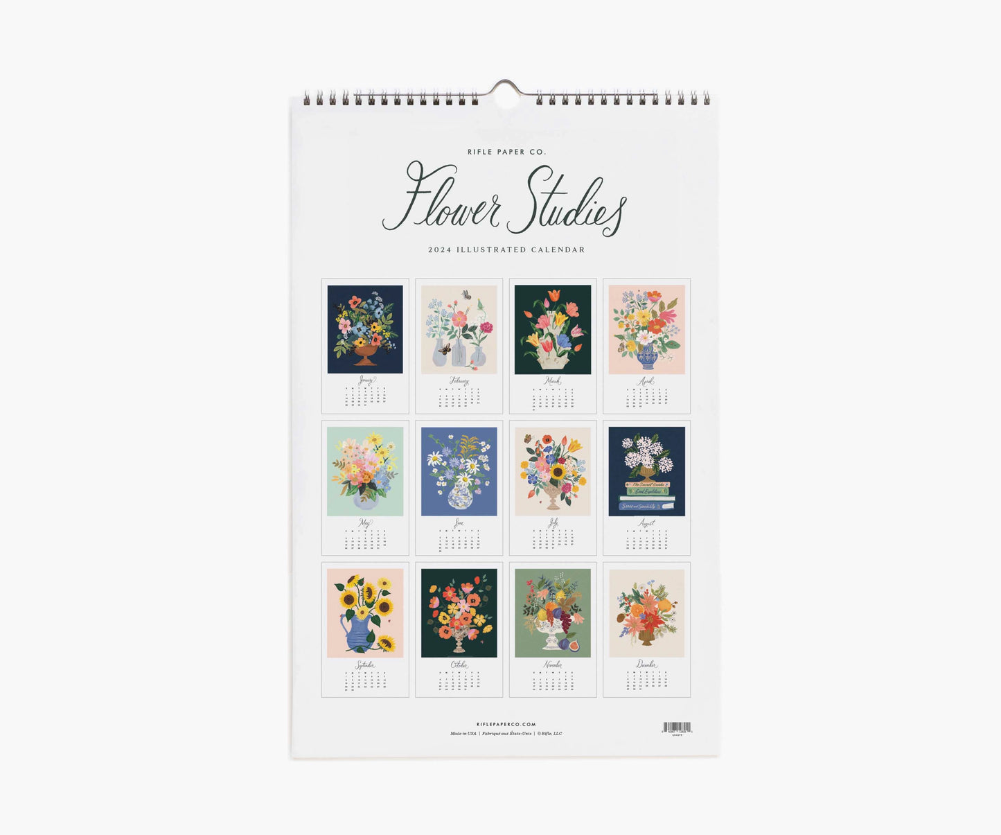 Väggkalender Flower Studies 2024, Rifle Paper