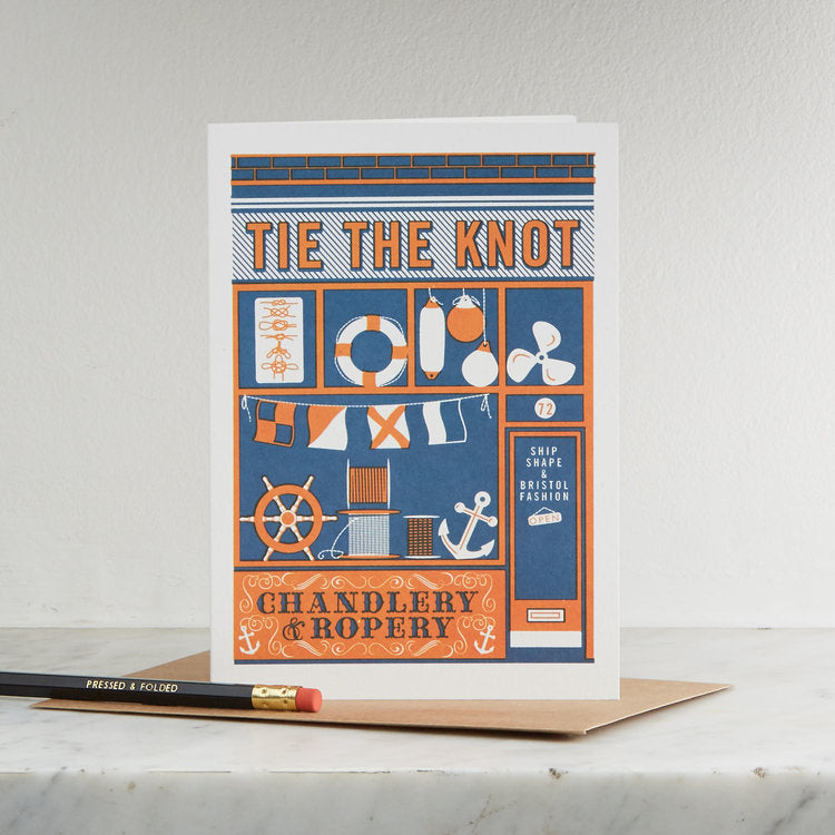 Pressed and Folded Kort - Tie the Knot