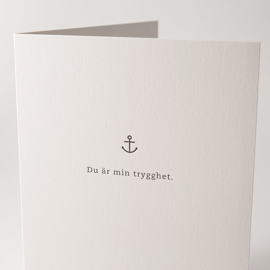Boktryckt kort - Du är min trygghet