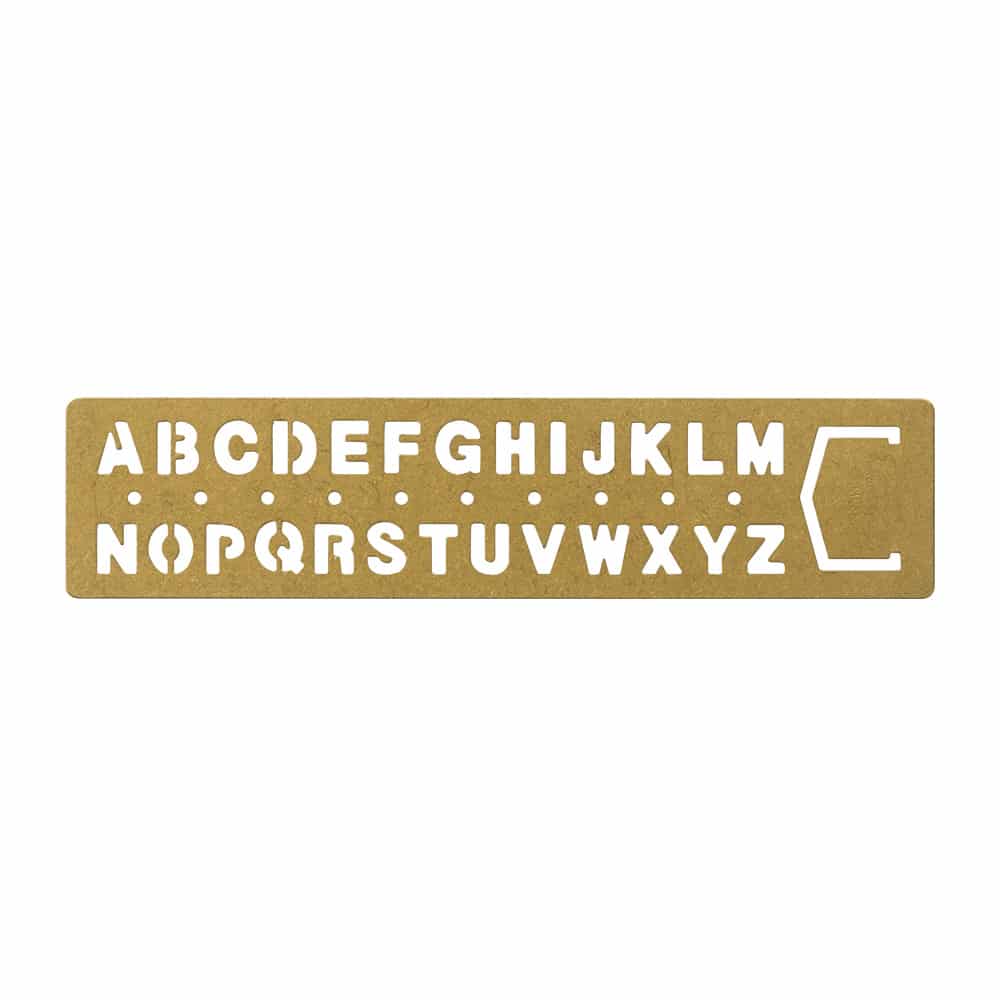 Traveler's Company Brass Bookmark Alphabet