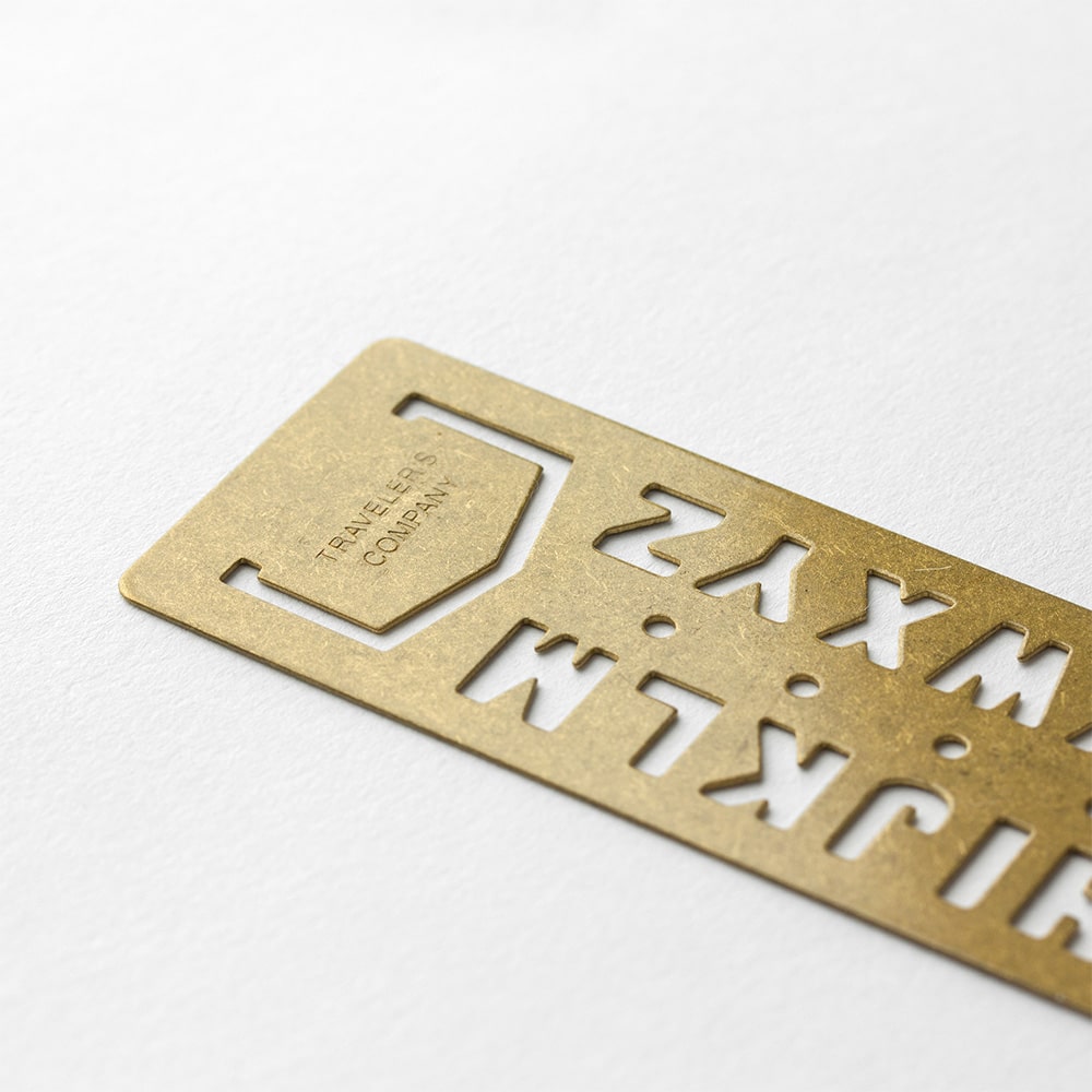 Traveler's Company Brass Bookmark Alphabet