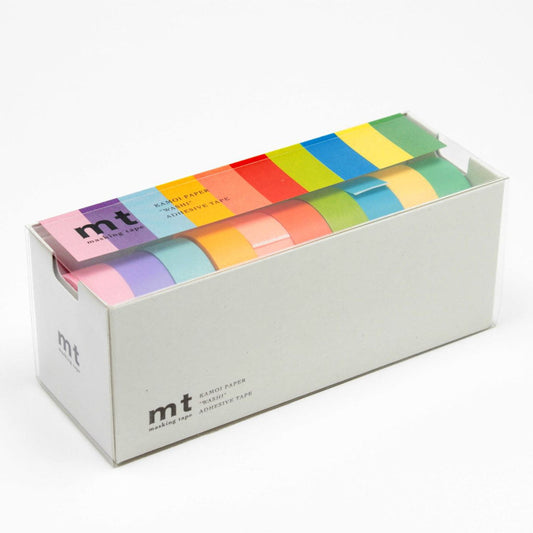 Washi giftbox 10 st Light Colours
