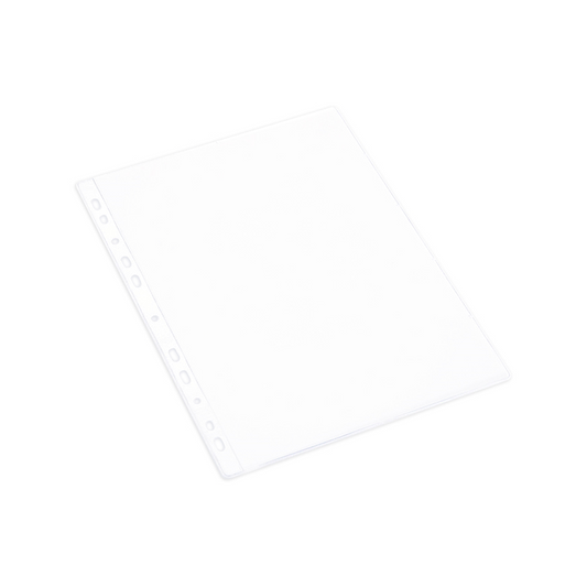 10-pack plastfickor A4, hålade för pärm.