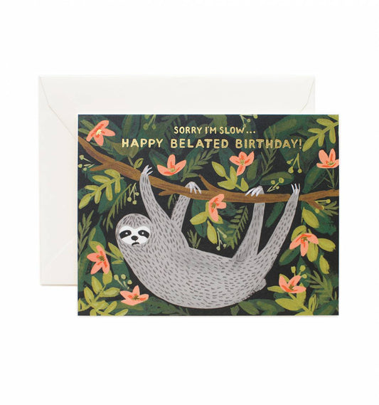 Rifle Paper Sloth Belated Birthday