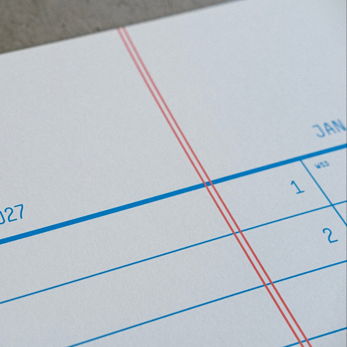 Väggkalender 2027, två format