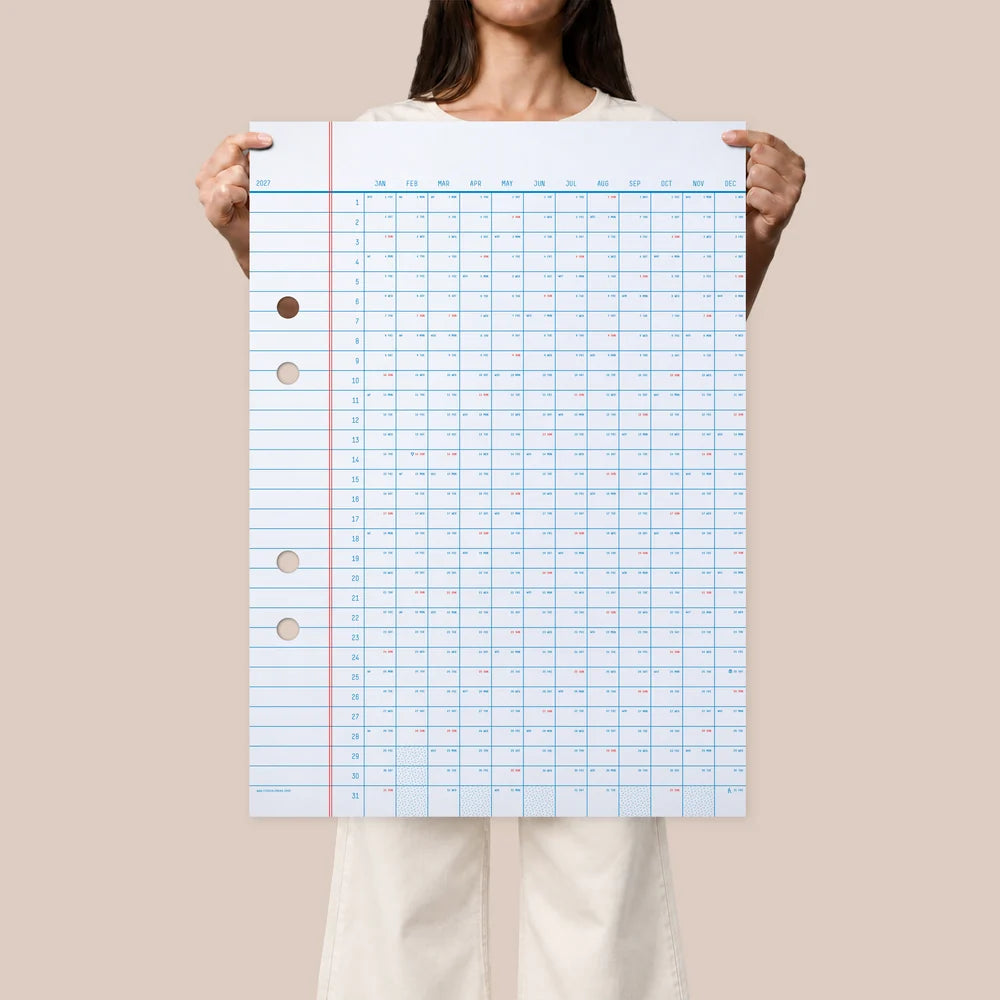Väggkalender 2027, två format