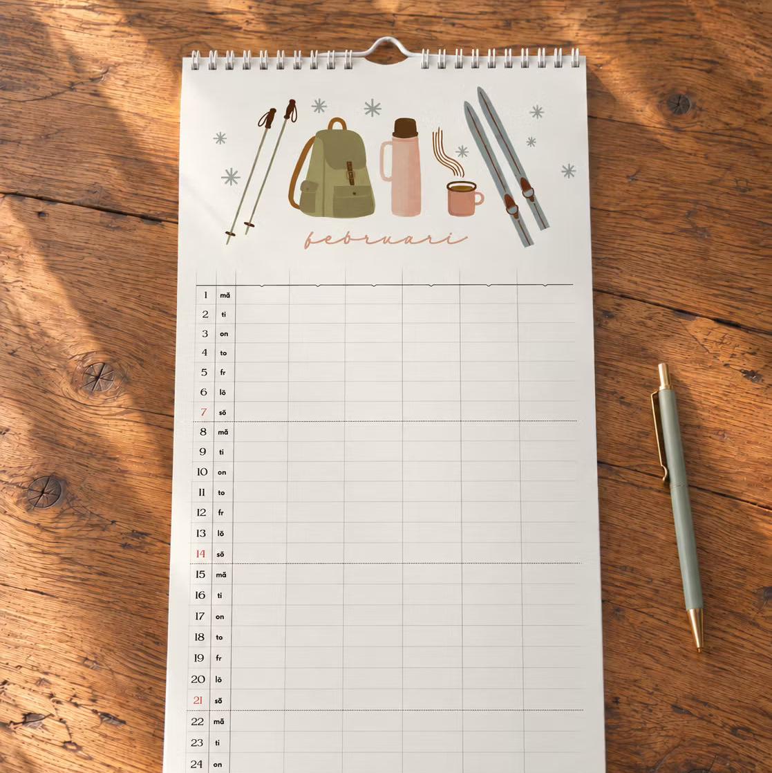 IsaForm Familjekalender väggkalender 2027