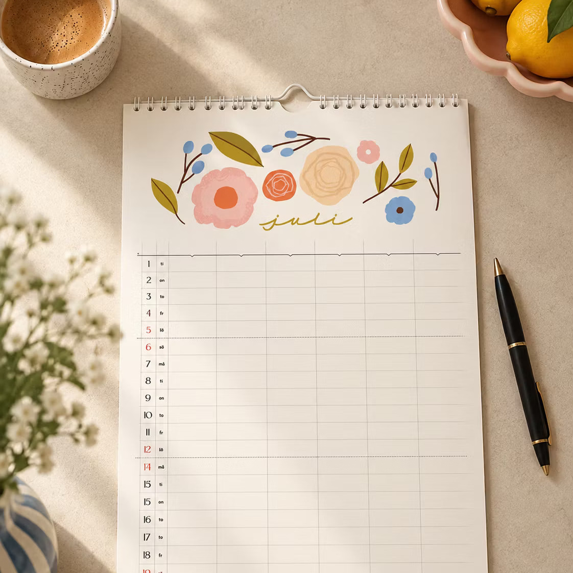 IsaForm Familjekalender väggkalender 2027