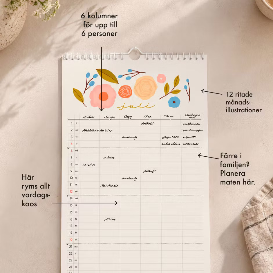 IsaForm Familjekalender väggkalender 2027