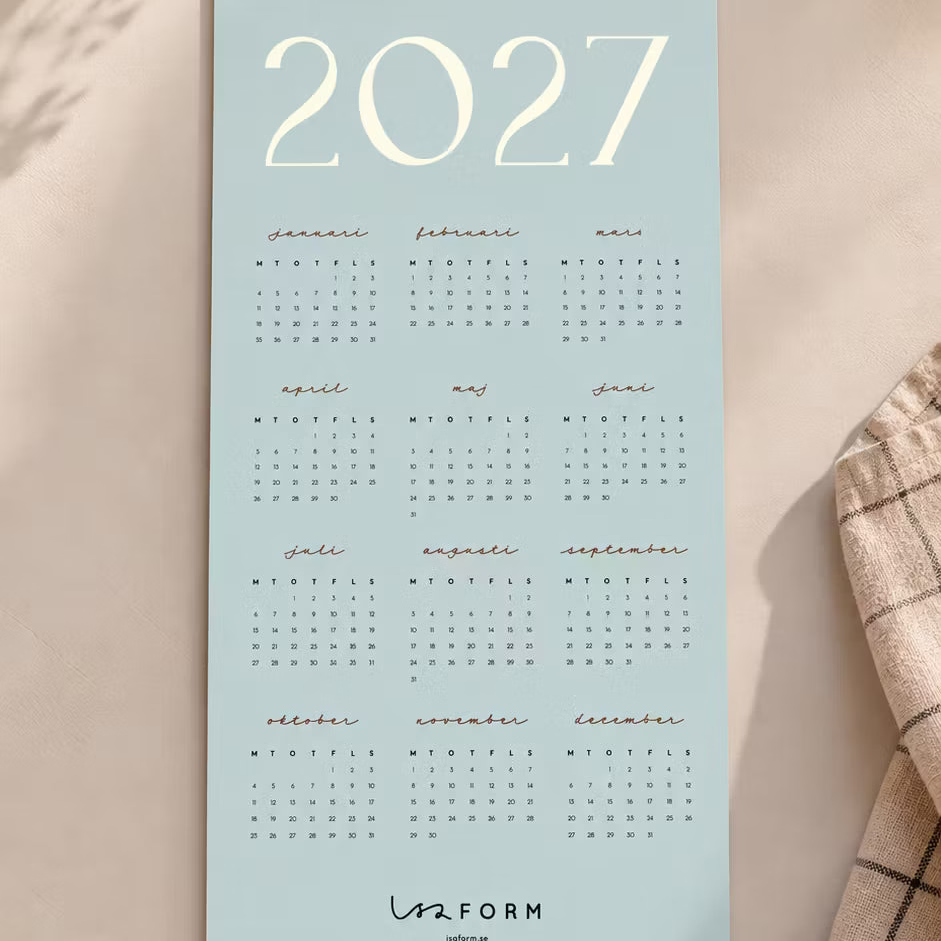 IsaForm Familjekalender väggkalender 2027