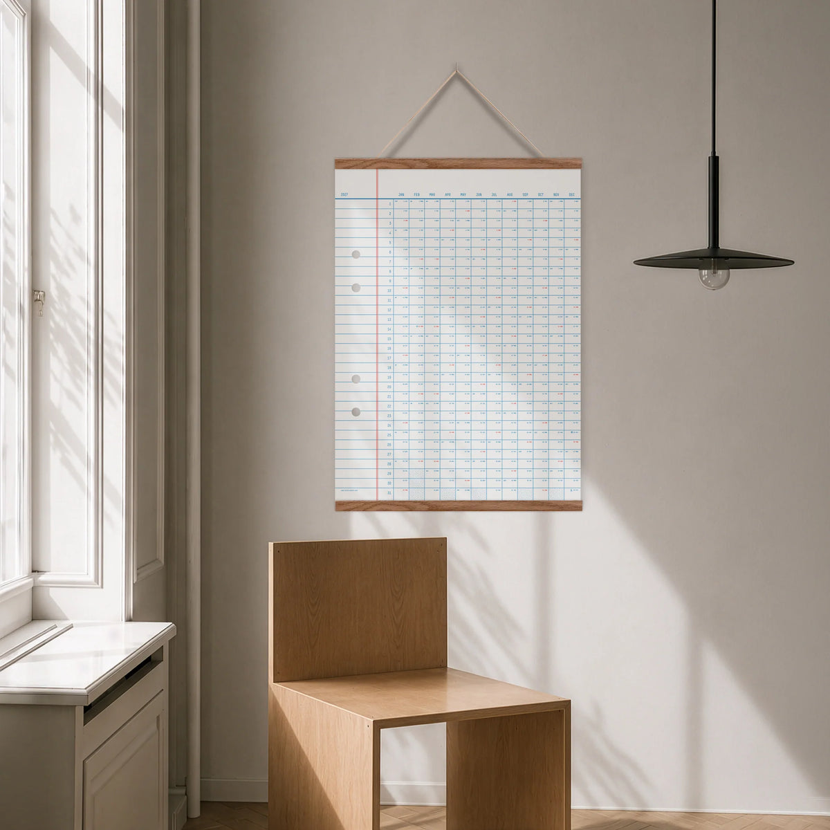 Väggkalender 2027, två format