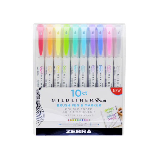 Zebra Mildliner Brush and marker set 10st