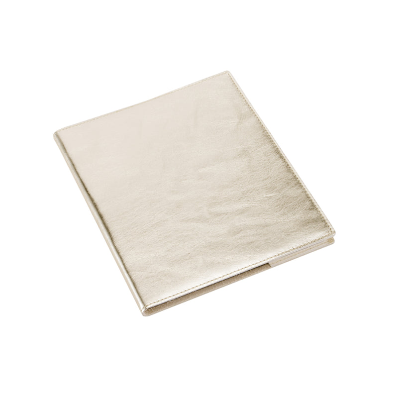 Anteckningsbok med läderomslag, guld - två format