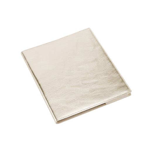 Anteckningsbok med läderomslag, guld - två format