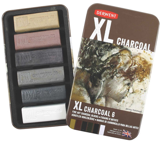 Derwent Tinted Charcoal XL Blocks - 6 st