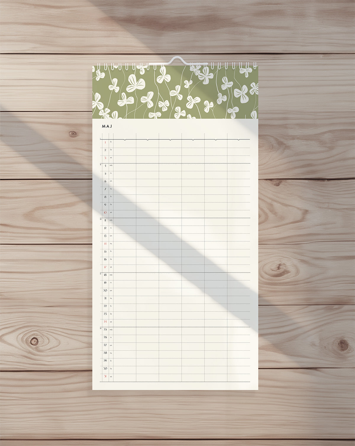 IsaForm Familjek väggkalender 2026