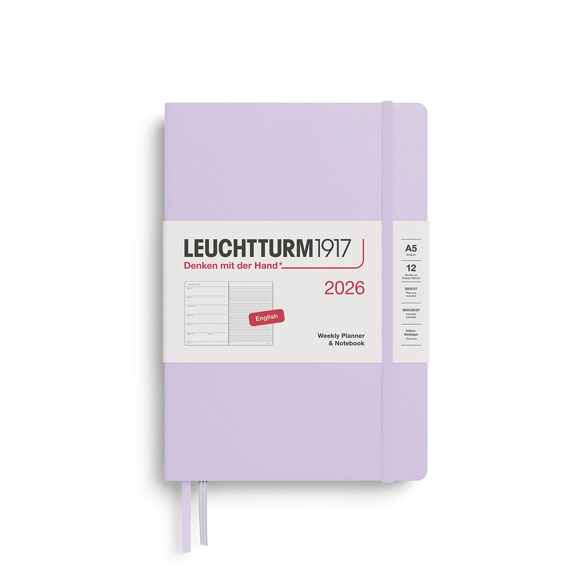 Leuchtturm kalender 2026 A5 Hard Cover Weekly Planner & Notebook
