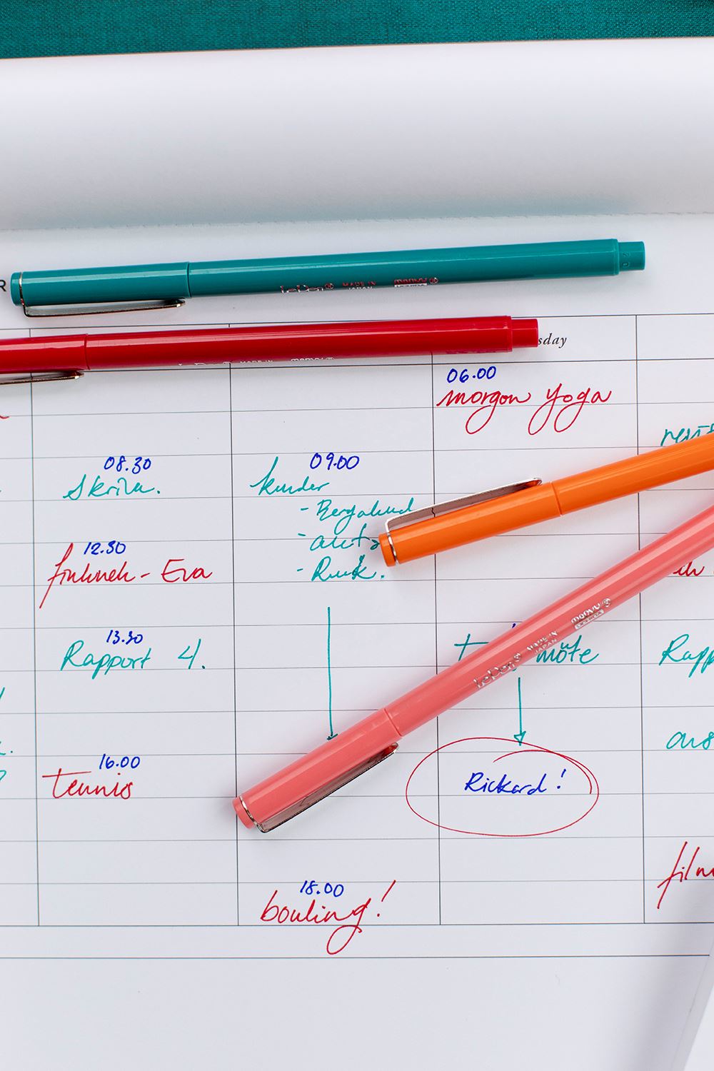 Veckoplanering Bookbinders Design, 295x218mm