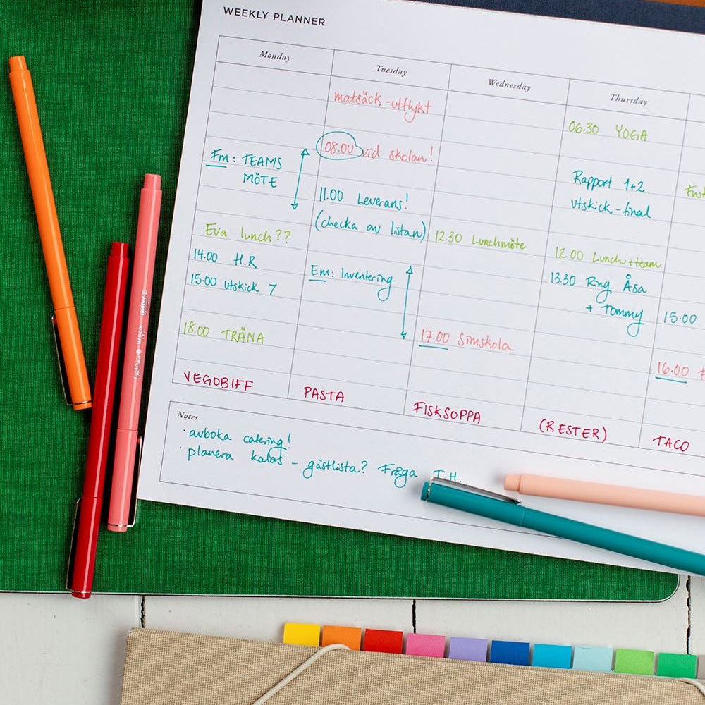 Veckoplanering Bookbinders Design, 295x218mm