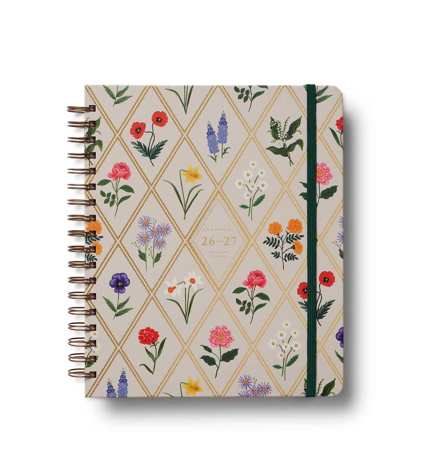 17 månaders 2026/ 2027 kalender spiralbunden hard cover, Rifle Paper