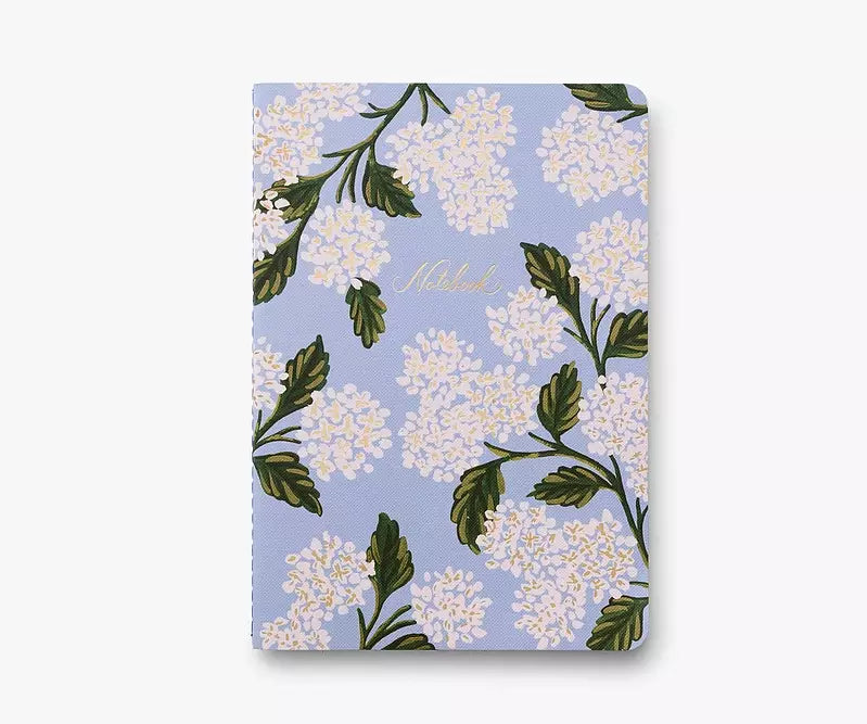 Rifle Paper Hydrangea Sydd skrivbok 3-pack