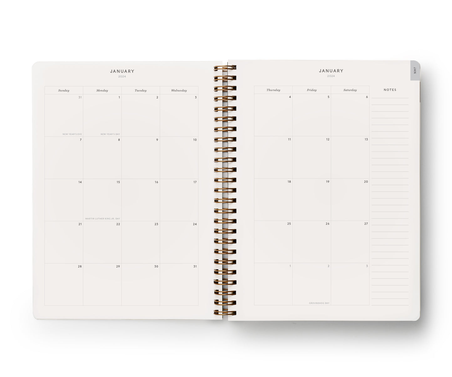 12 månaders kalender 2024 Softcover Spiral, Flores, Rifle Paper