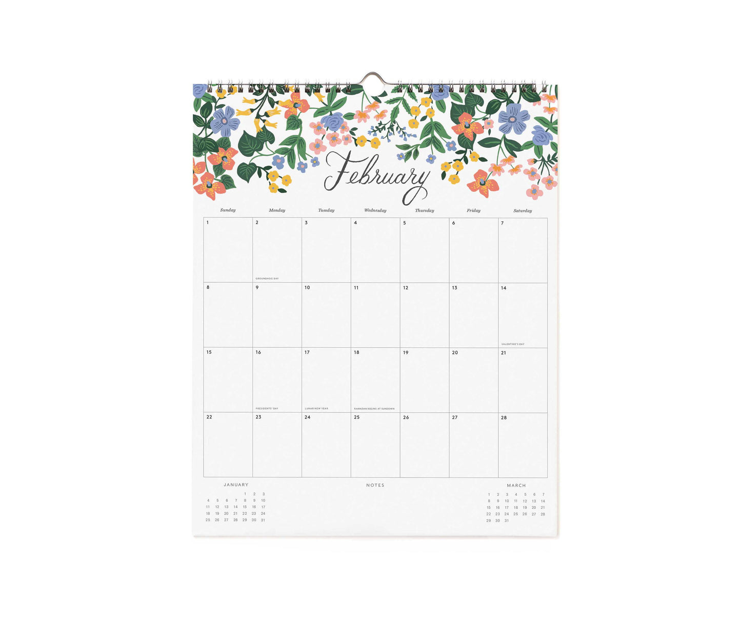 Väggkalender Appointment Dahlia 2026, Rifle Paper
