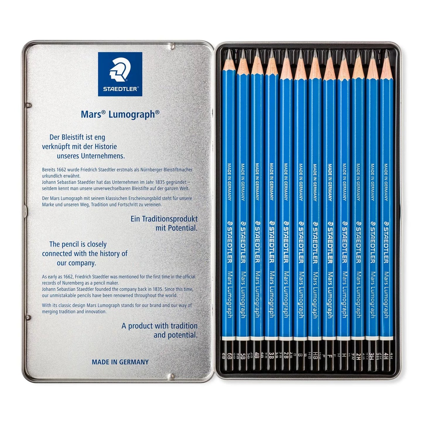Staedtler Mars Lumograph blyertspennor 12-pack