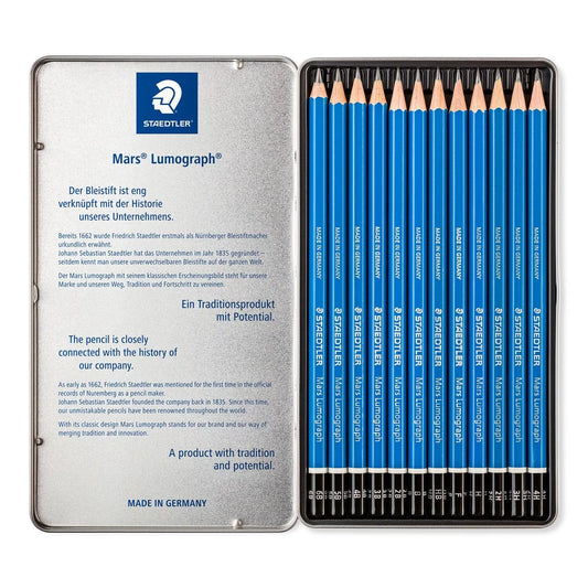 Staedtler Mars Lumograph blyertspennor 12-pack