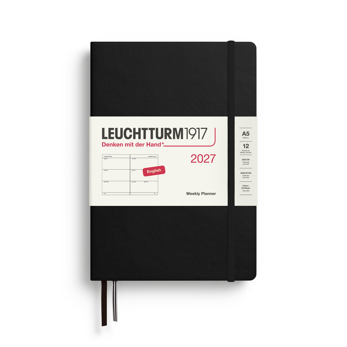 Leuchtturm kalender 2027 A5 Hard Cover Weekly Planner