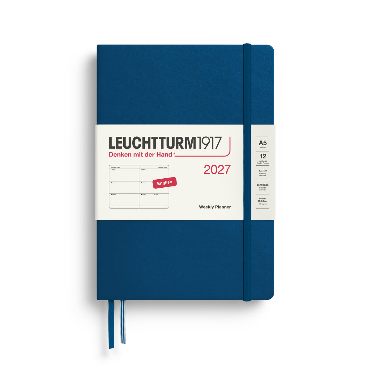 Leuchtturm kalender 2027 A5 Hard Cover Weekly Planner