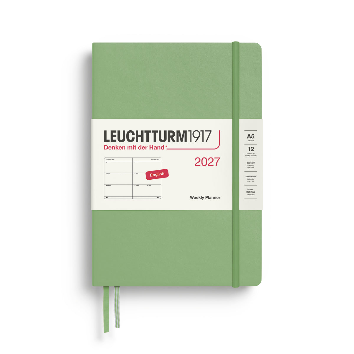 Leuchtturm kalender 2027 A5 Hard Cover Weekly Planner