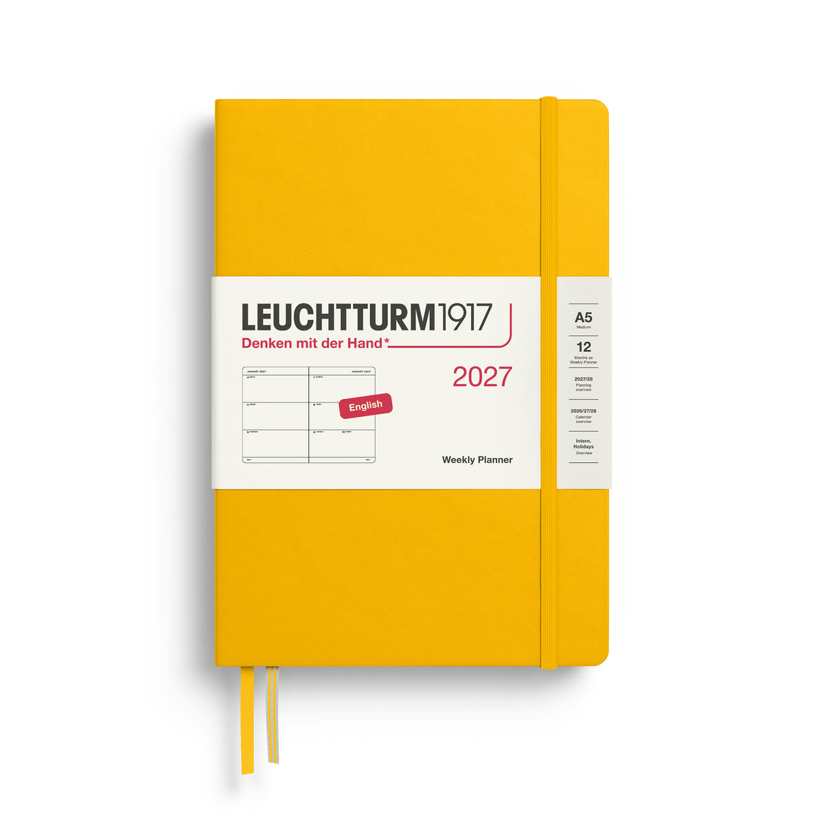 Leuchtturm kalender 2027 A5 Hard Cover Weekly Planner