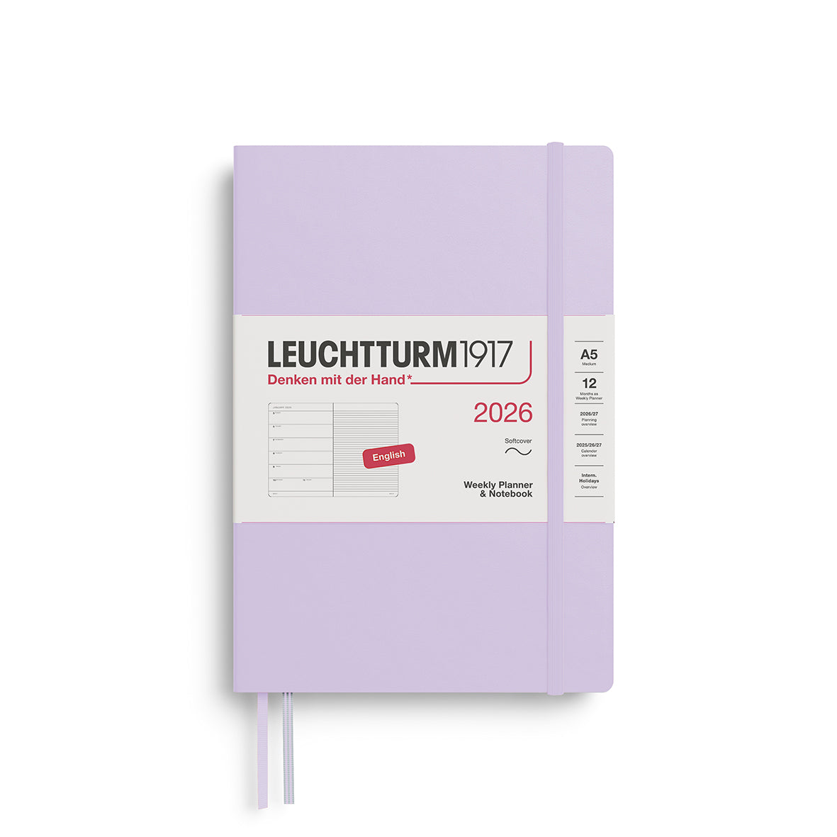 Leuchtturm kalender 2026 A5 Hard Cover Weekly Planner & Notebook
