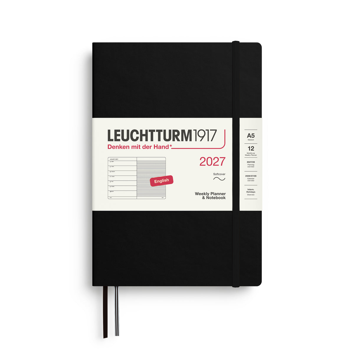 Leuchtturm kalender 2027 A5 Soft Cover Weekly Planner & Notebook
