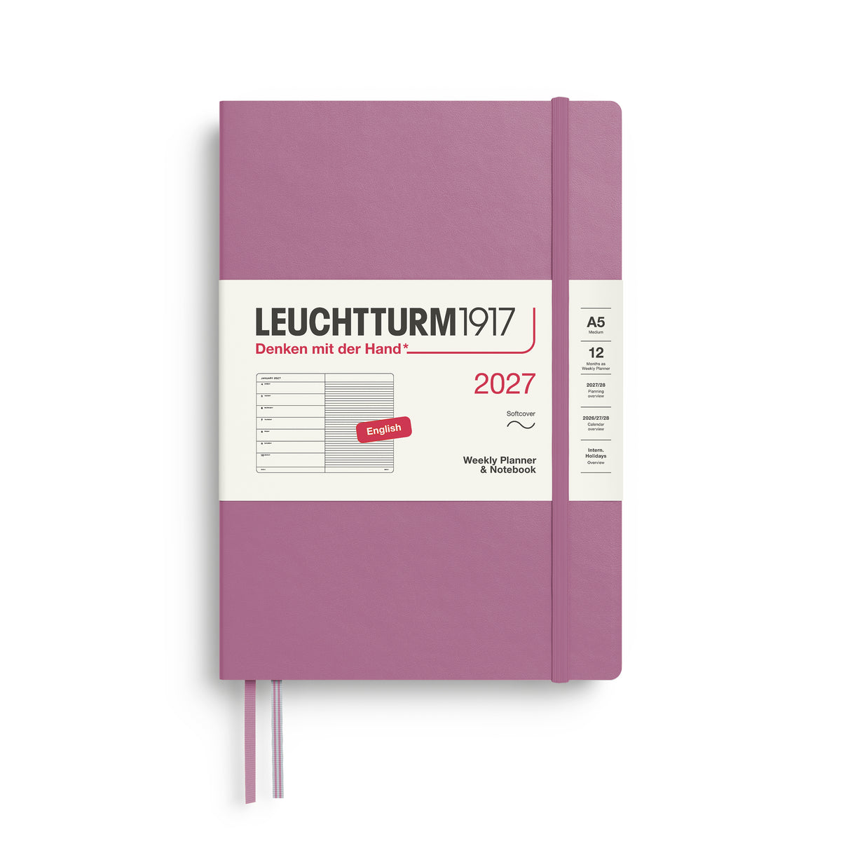 Leuchtturm kalender 2027 A5 Soft Cover Weekly Planner & Notebook