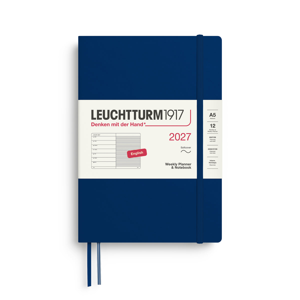 Leuchtturm kalender 2027 A5 Soft Cover Weekly Planner & Notebook
