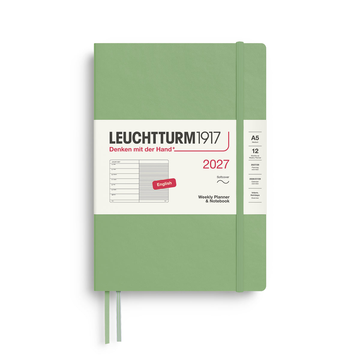 Leuchtturm kalender 2027 A5 Soft Cover Weekly Planner & Notebook