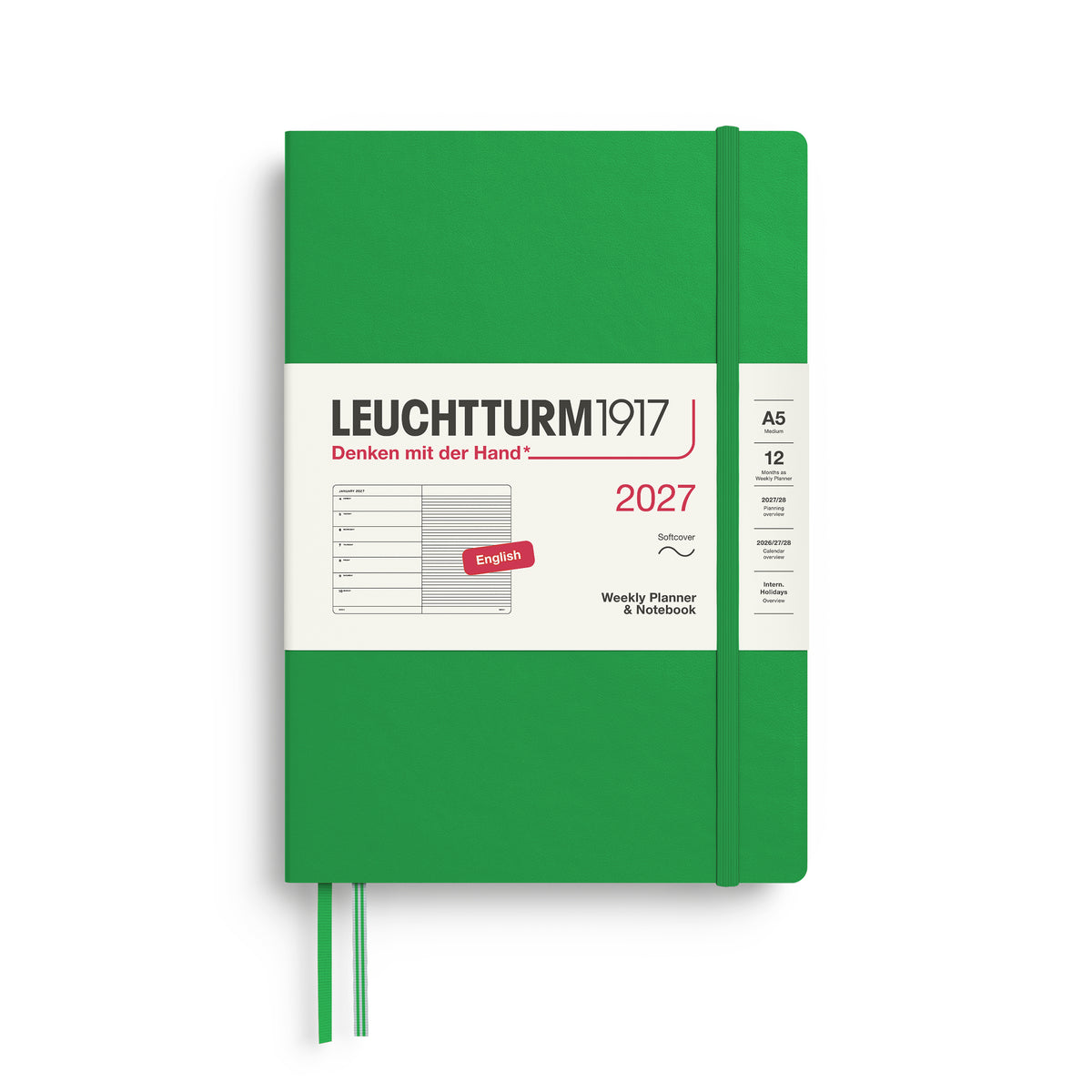 Leuchtturm kalender 2027 A5 Soft Cover Weekly Planner & Notebook